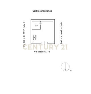 pln via sisto.png - One-room apartment Via Sisto 72, Catania - floor plans 1