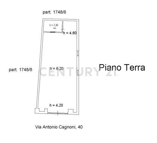 Cattura Garage Indaco.JPG - Box Via Antonio Cagnoni 40, Catania - planimetria 1