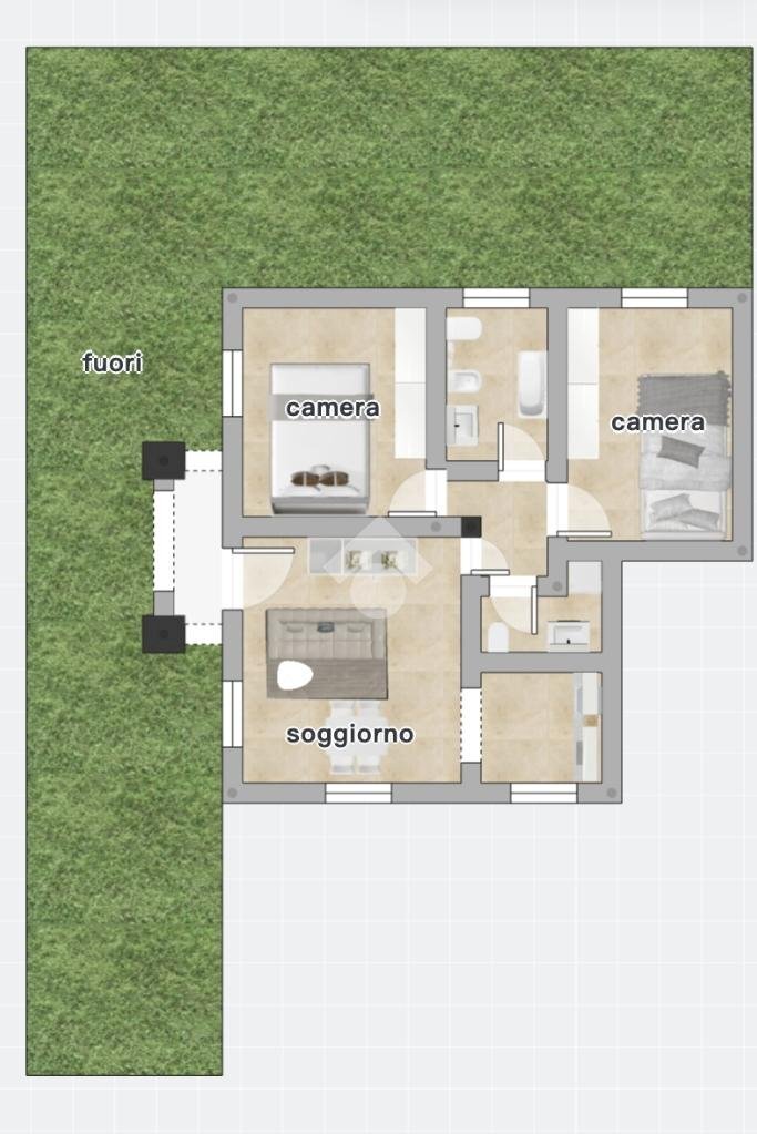 Porzione di casa Via Falcone e Borsellino, Verucchio - planimetria 1