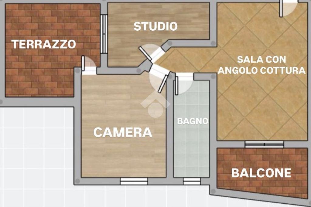 Trilocale appartamento via livatino, Correggio - planimetria 1
