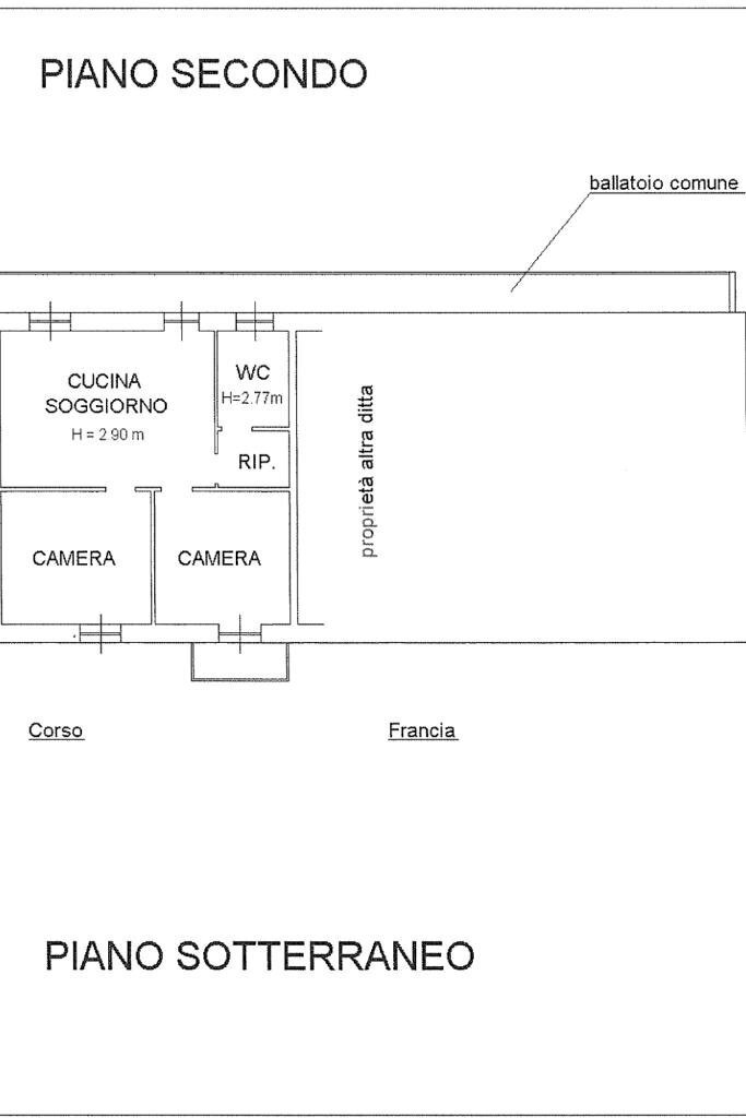 Trilocale C.so Francia, Collegno - planimetria 1