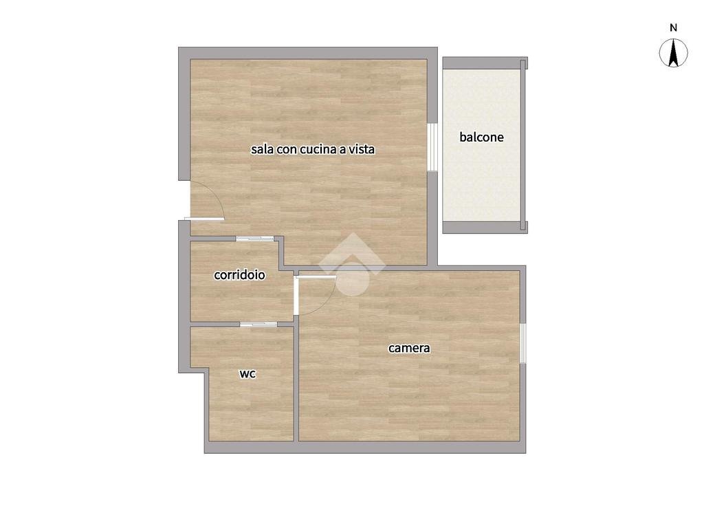 Bilocale Via Castellanza, Milano (zona Gallaratese) - planimetria 1