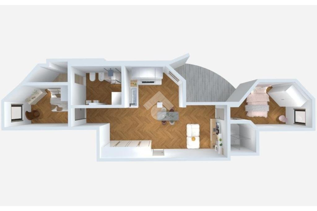 Trilocale Via Rembrandt, Milano (zona Gambara) - planimetria 1