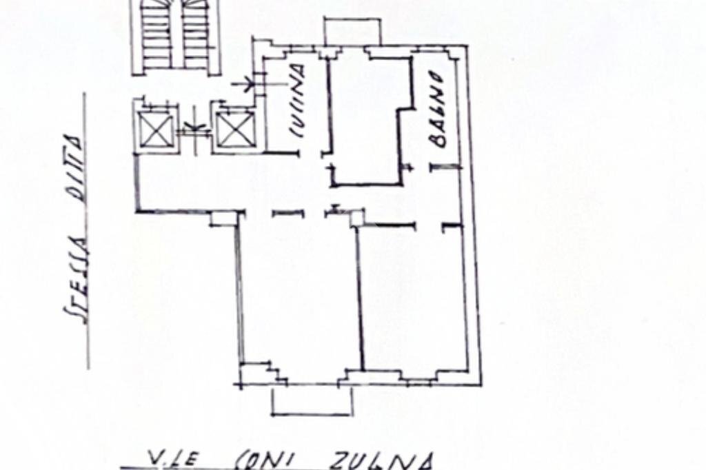 Trilocale Viale Coni Zugna, Milano (zona San Vittore) - planimetria 1