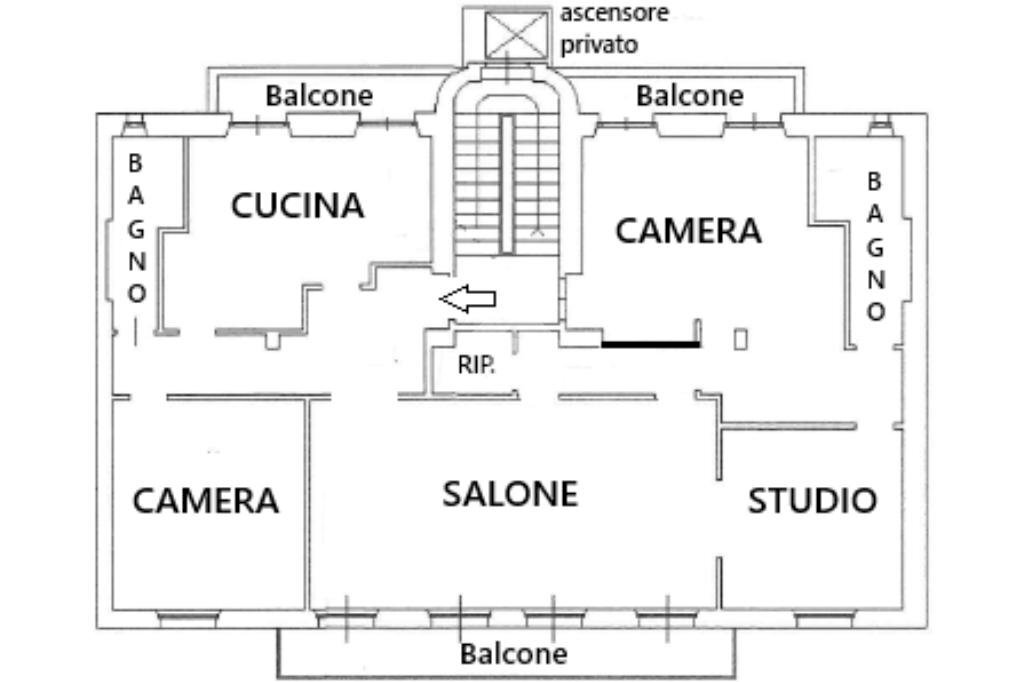 Attico Viale Sarca, Milano (zona Bicocca) - planimetria 1