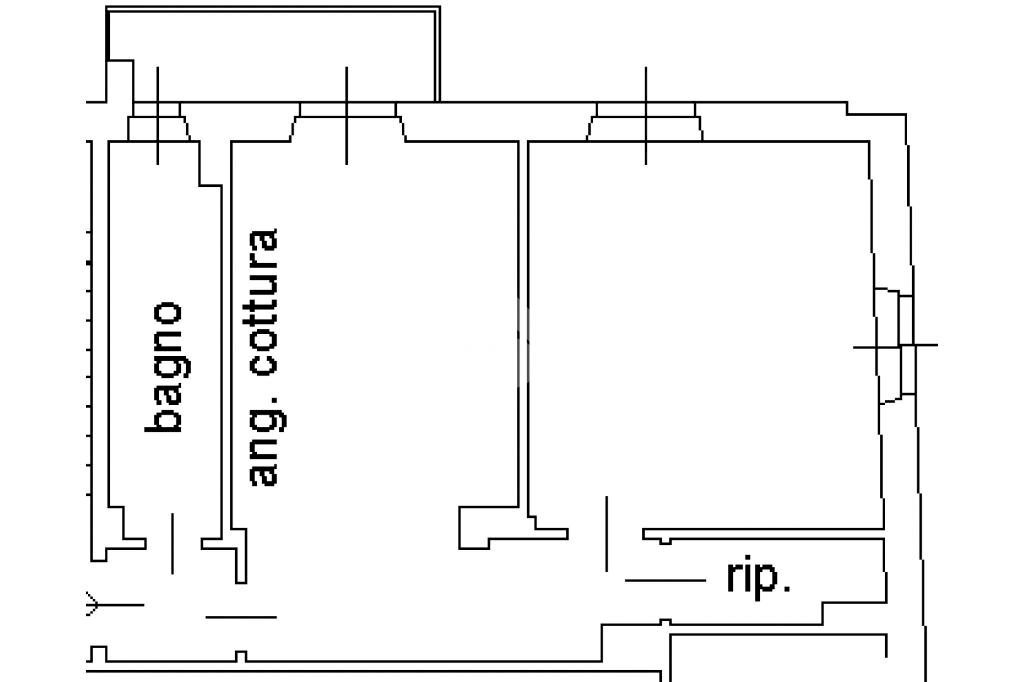 Two-room apartment Via Val della Torre, Torino (neighborhood Lucento) - floor plans 1