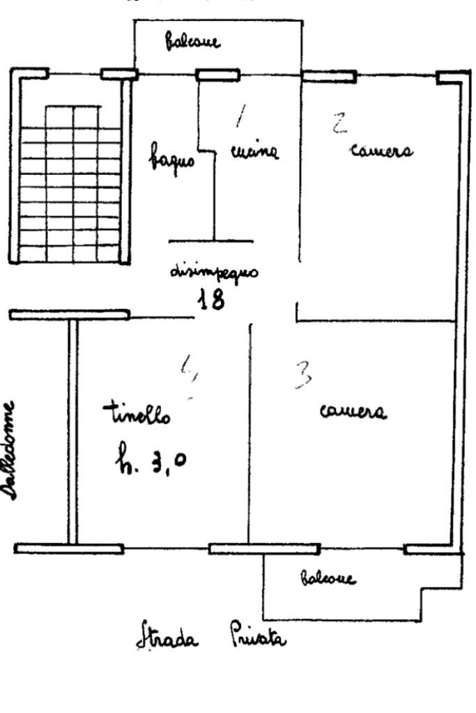 Trilocale Via Fogazzaro, Novara - planimetria 1