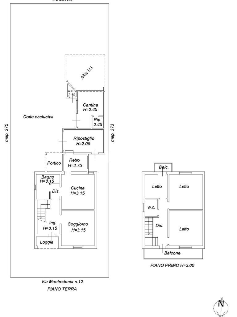 Villa Via Manfredonia, Ravenna (zona Fosso Ghiaia) - planimetria 1