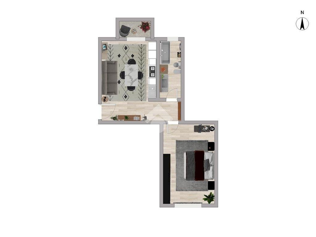 Bilocale Via Derna, Paderno Dugnano - planimetria 1