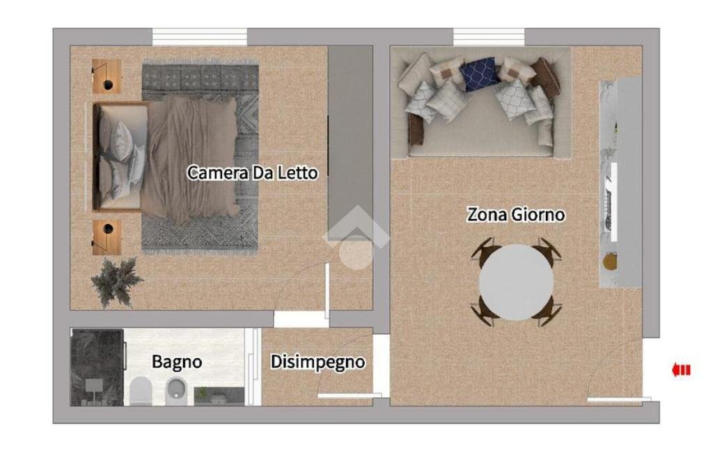 Bilocale Via Olona, Rho - planimetria 1