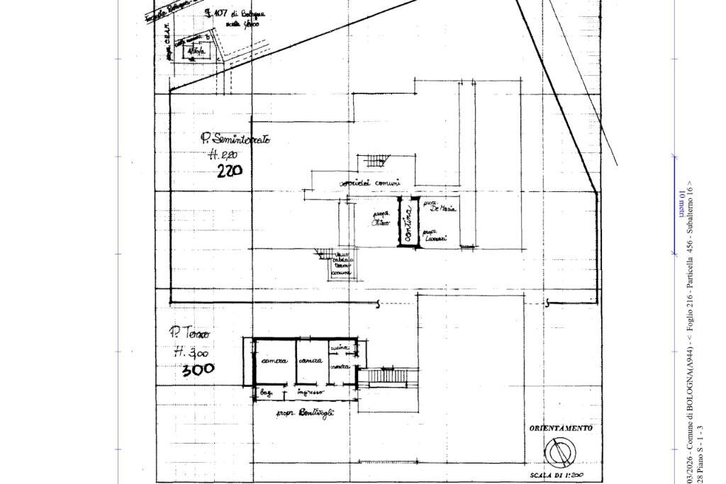 Trilocale Via Giambologna, Bologna (zona Massarenti) - planimetria 1