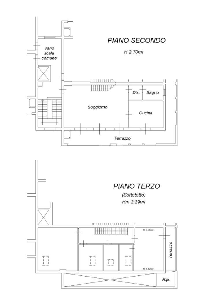 Four-room apartment via Martiri di kindù, Modena - floor plans 1