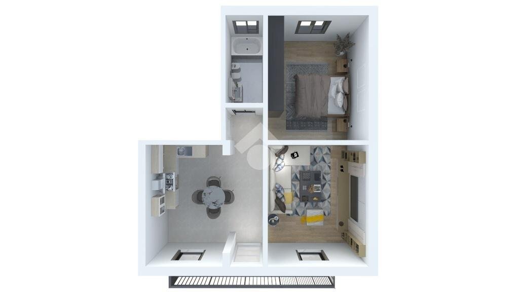 Trilocale Via Cavaglià, Santena - planimetria 1