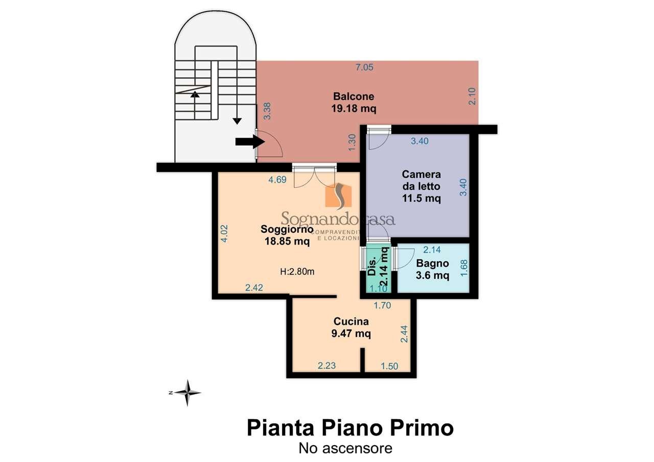 Appartamento Via Dradi, Ravenna - planimetria 1