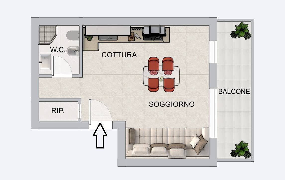 Foto 17 - One-room apartment VIA CANOVA, Varese - floor plans 1
