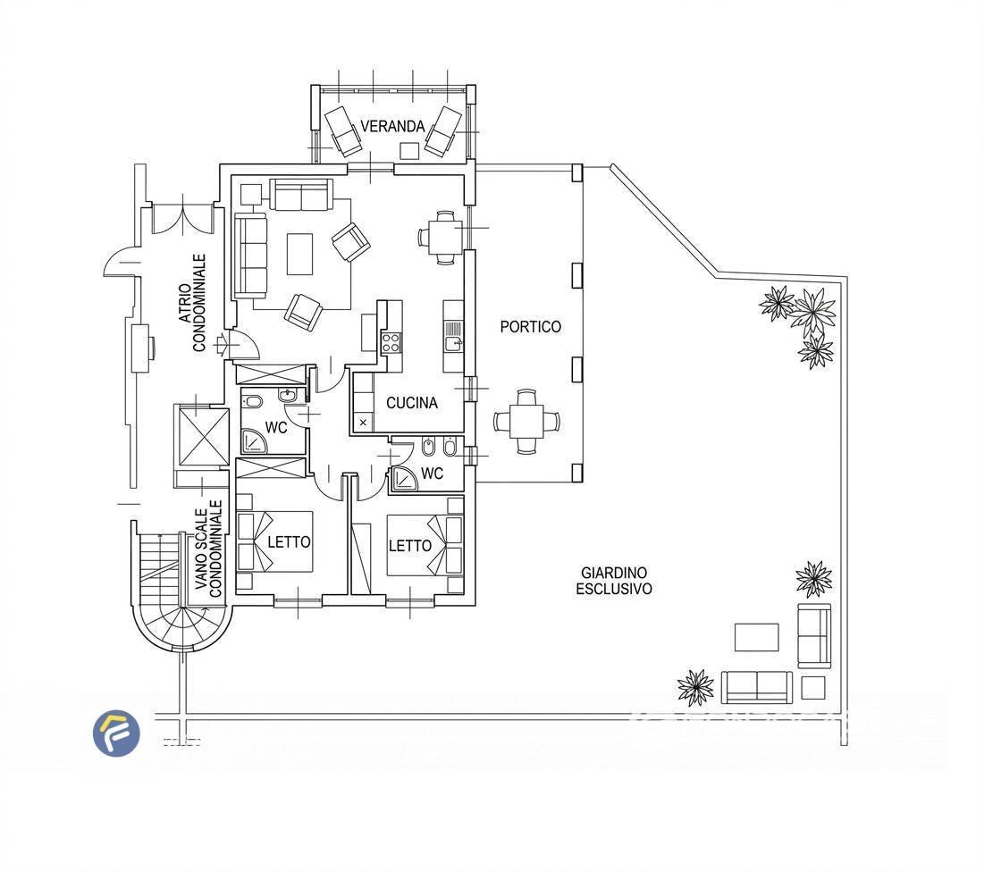 Foto 63 - Quadrilocale Monte Grappa
 
43, Varazze - planimetria 1