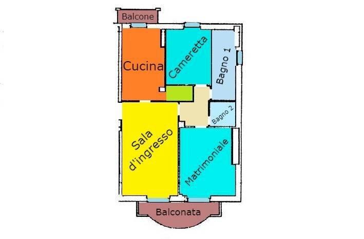 Appartamento via delle Campanule, 116, Genova (zona Quarto) - planimetria 1