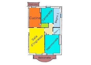 Planimetria - Appartamento via delle Campanule, 116, Genova (zona Quarto) - foto 7