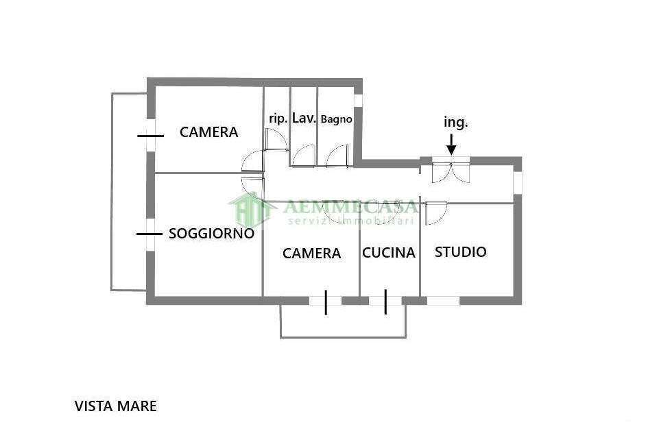 Foto 2 - Quadrilocale Via Andrea Doria
 
20, Gravina di Catania - planimetria 1
