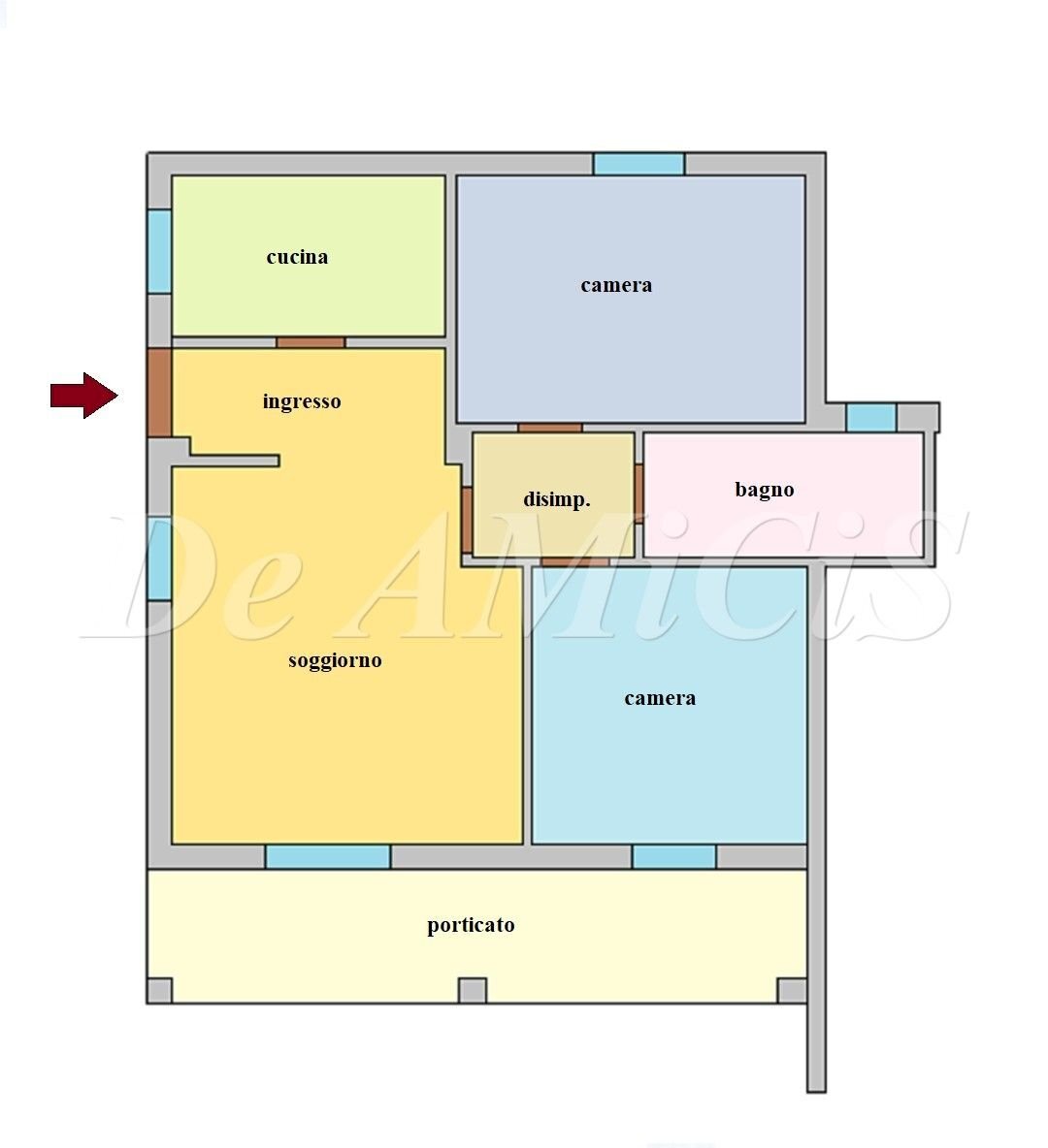 Appartamento via Louis Pasteur, 239, Bordighera - planimetria 1