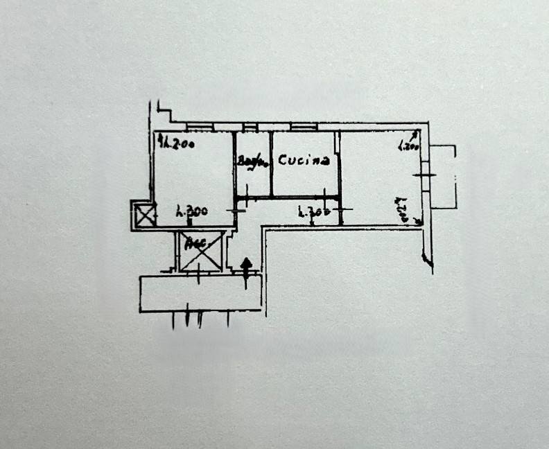 Trilocale via Piero Schiaffino, Camogli - planimetria 1