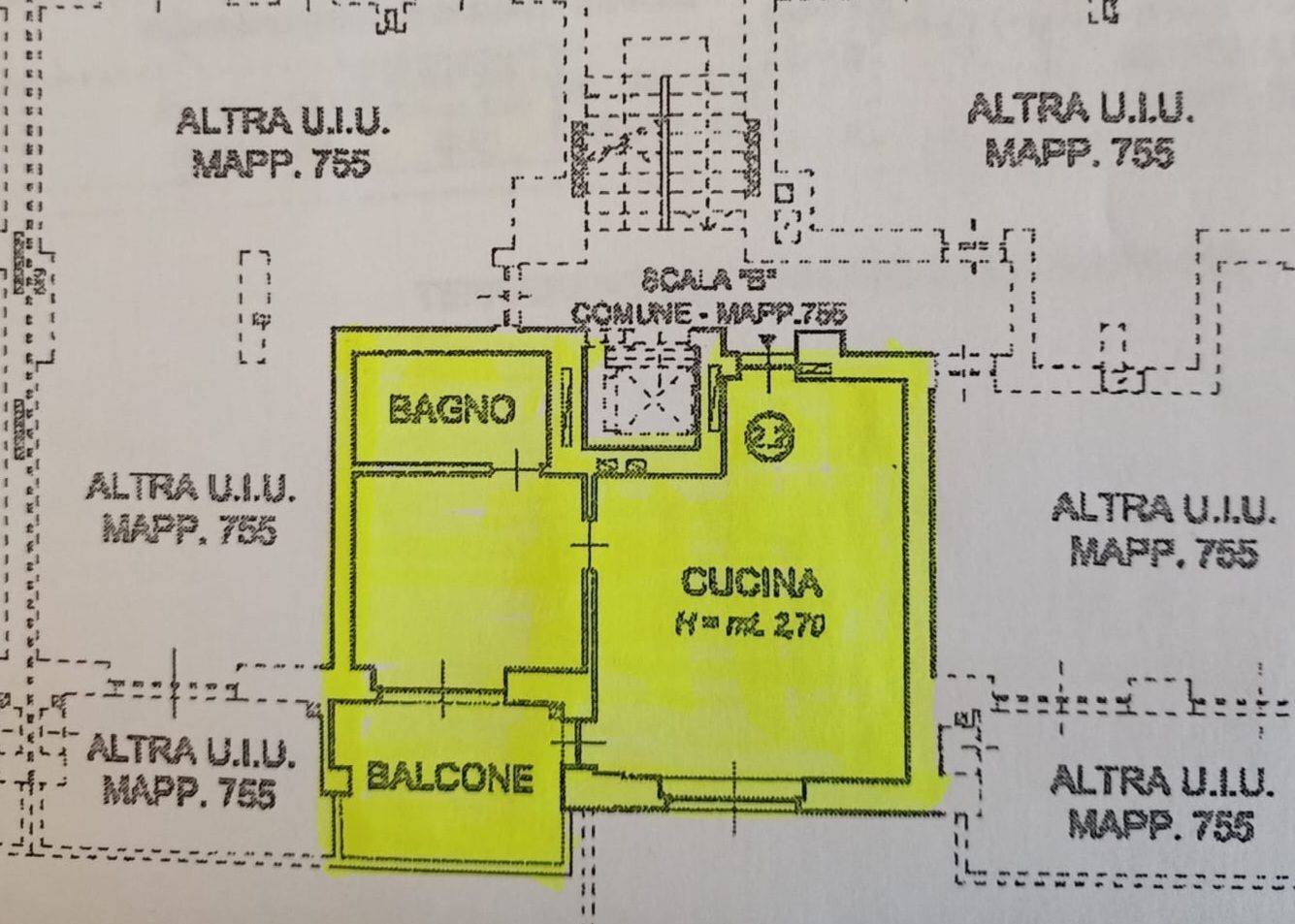 Bilocale via Sandro Pertini, Cuneo (zona Donatello) - planimetria 1