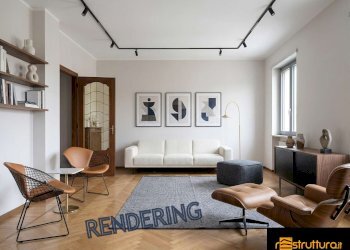 salone rendering - Attico via Oristano, 21, Torino - foto 1