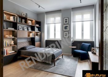 camera rendering - Attico via Oristano, 21, Torino - foto 7