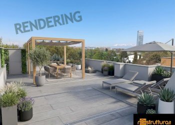 terrazzo rendering - Attico via Oristano, 21, Torino - foto 10