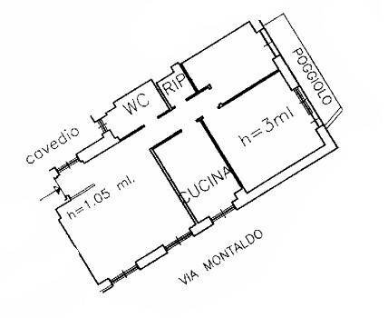 Appartamento via Leonardo Montaldo, 22, Genova (zona Marassi) - planimetria 1