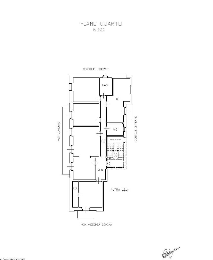 Appartamento via Livorno, 10, Catania - planimetria 1