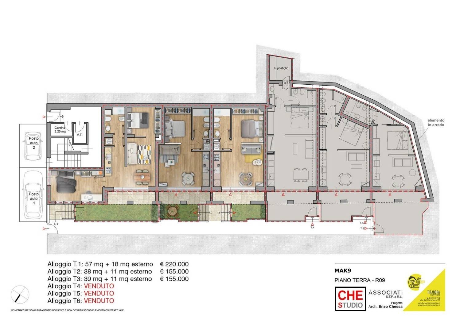 Monolocale Androna Campo Marzio, 9, Trieste - planimetria 1