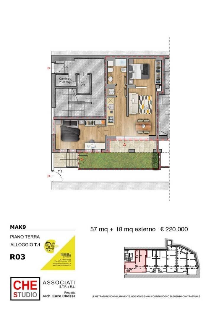 Bilocale Androna Campo Marzio, 9, Trieste - planimetria 1