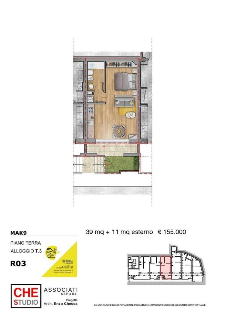 Monolocale Androna Campo Marzio, 9, Trieste - planimetria 1