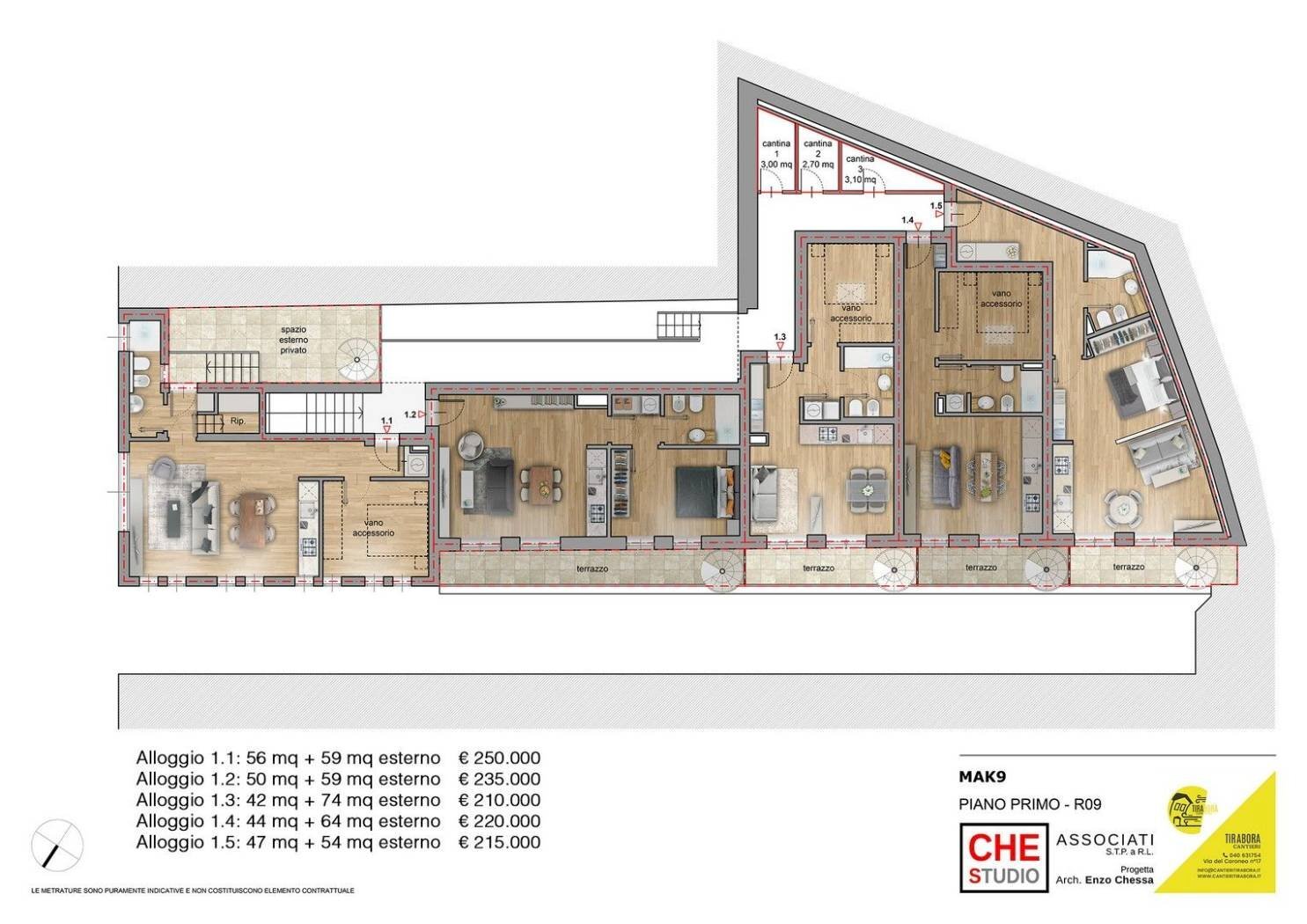 Bilocale Androna Campo Marzio, 9, Trieste - planimetria 1