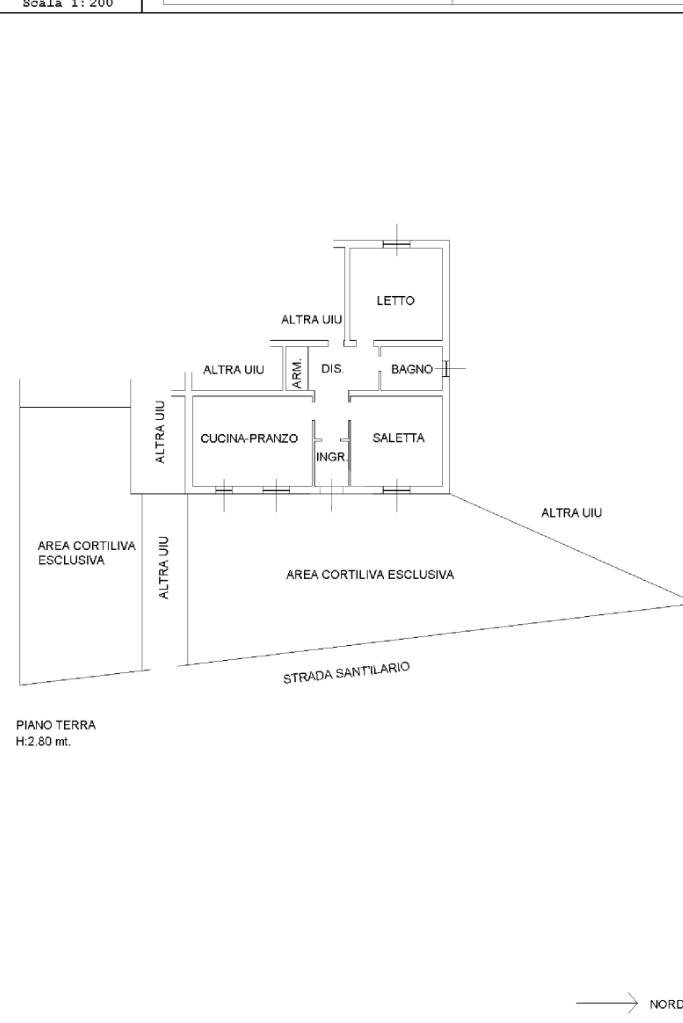 Trilocale Strada per s. ilario, Montecchio Emilia - planimetria 1