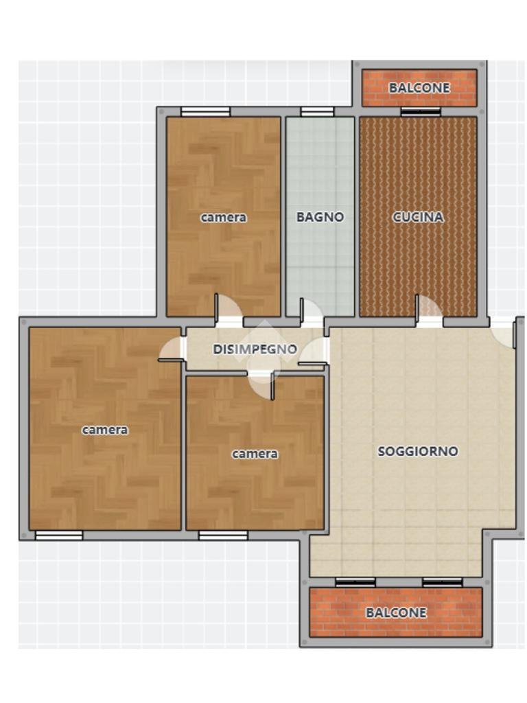 Quadrilocale via montessori, Correggio - planimetria 1