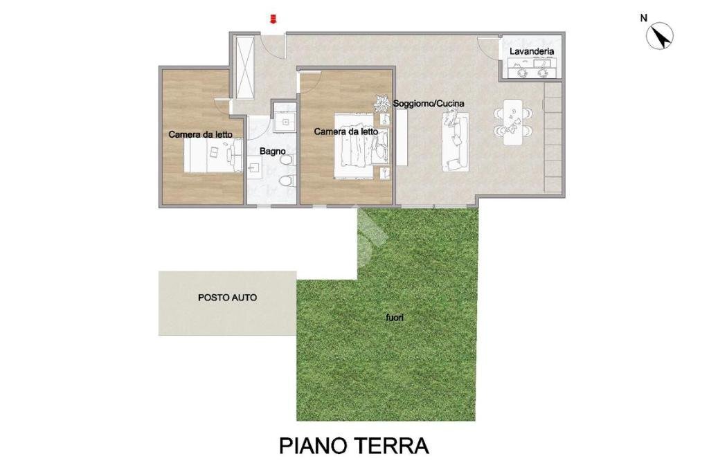 Trilocale Via Bligny, Reggio nell'Emilia - planimetria 1