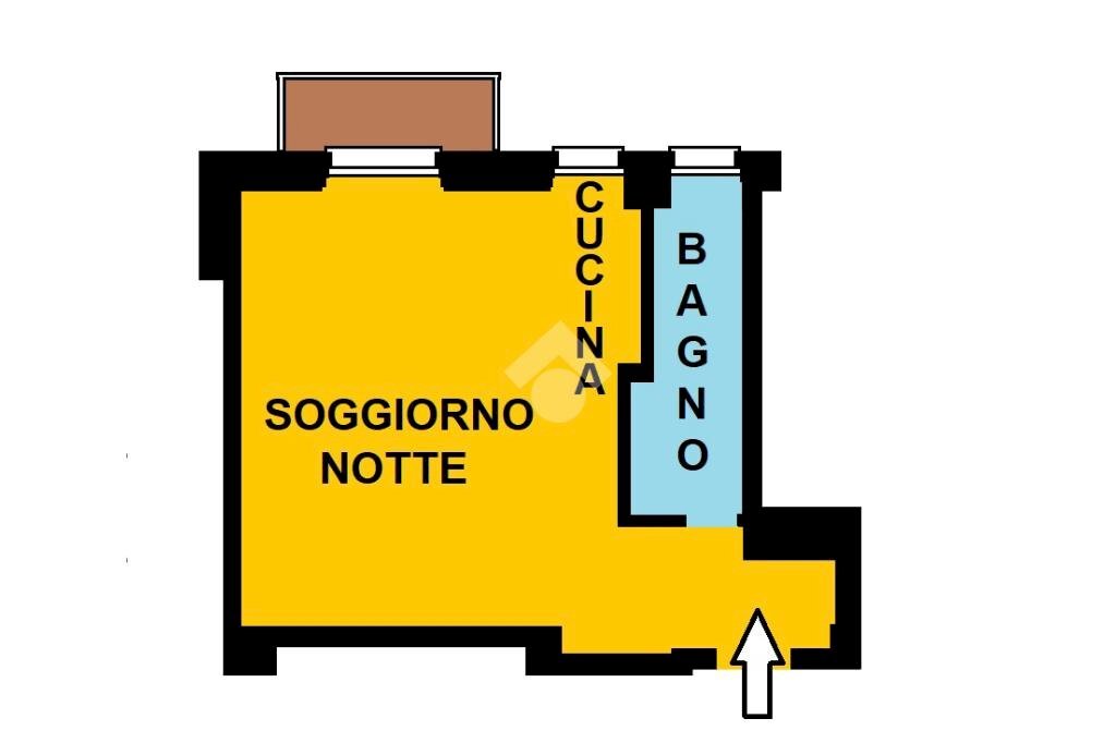 Monolocale Via Alfonso Capecelatro, Milano (zona San Siro) - planimetria 1