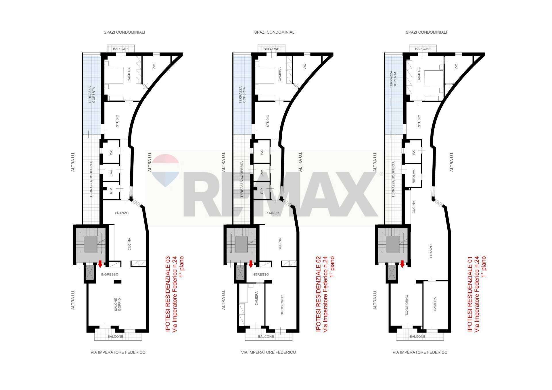 Pianta 2D - Appartamento Via Imperatore Federico
 
24, Palermo - planimetria 1