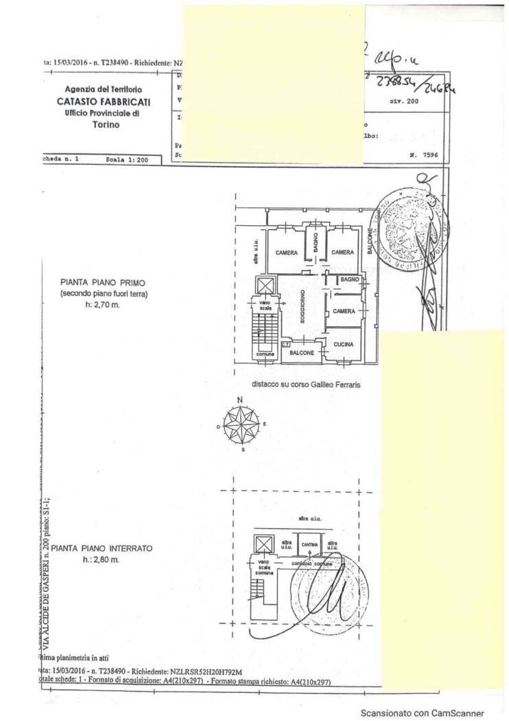 Apartment via Alcide De Gasperi, 172, Chivasso - floor plans 1