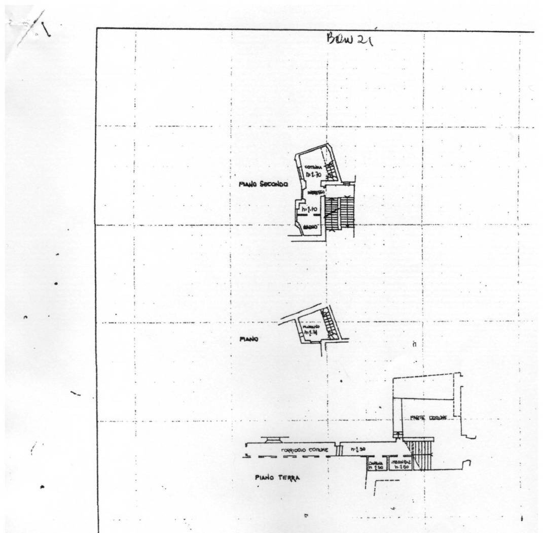 Two-room apartment piazzetta Guido Zavadini, Bergamo (neighborhood Città Alta) - floor plans 1