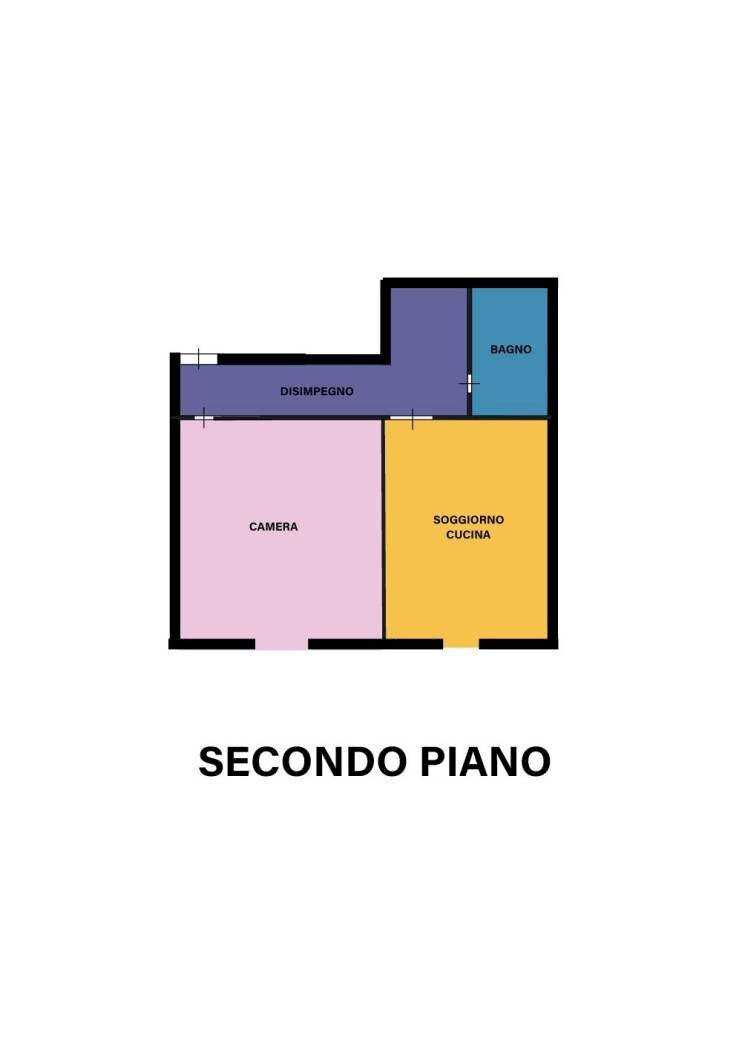 Bilocale via Giuseppe Garibaldi, Dovadola - planimetria 1