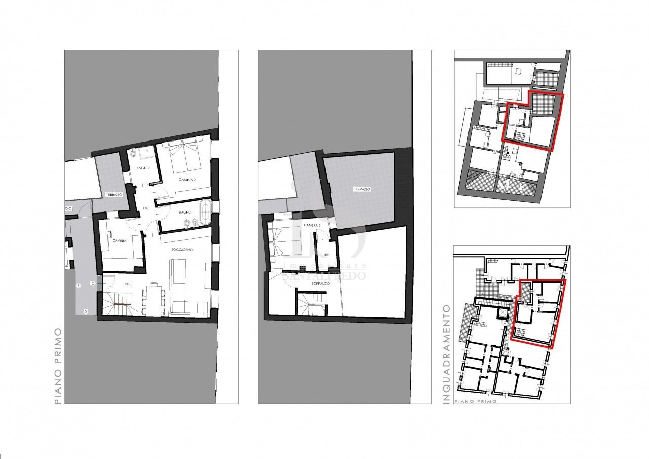 Three-room apartment VIA VITTORIO EMANUELE, Vimercate - floor plans 1
