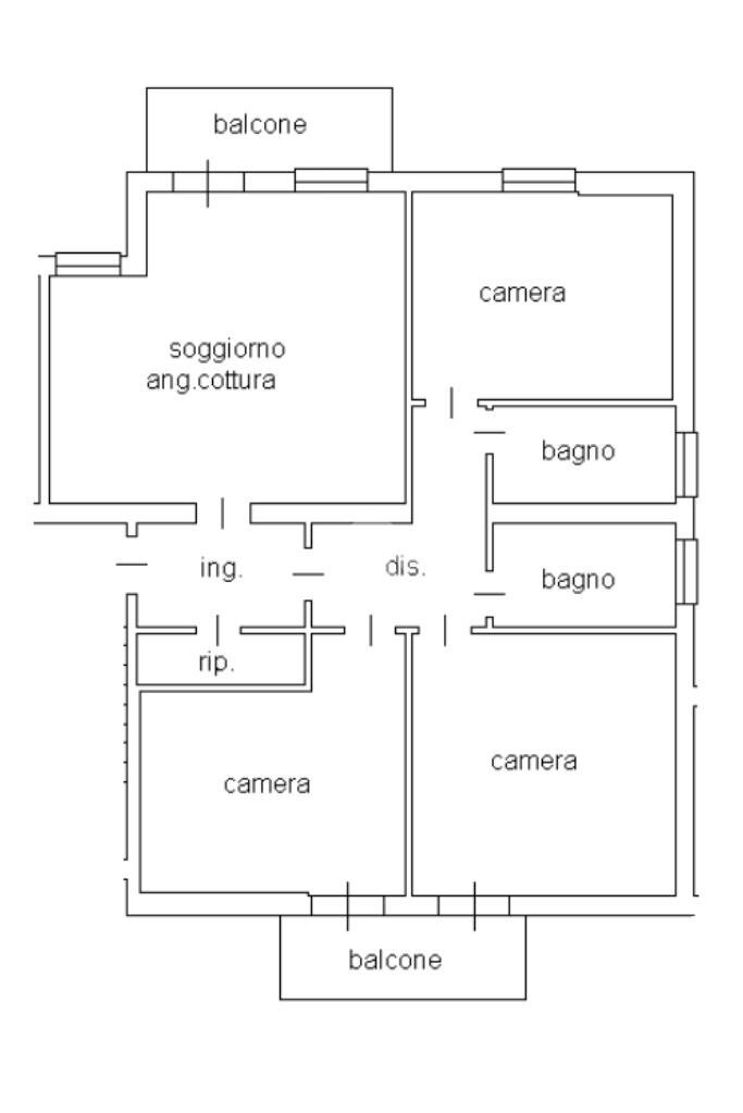Quadrilocale Via Dante, Zola Predosa - planimetria 1