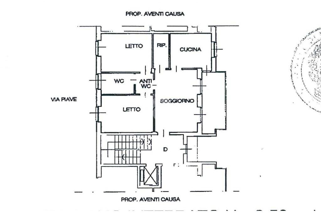 Trilocale Corso I Maggio, Montanaro - planimetria 1