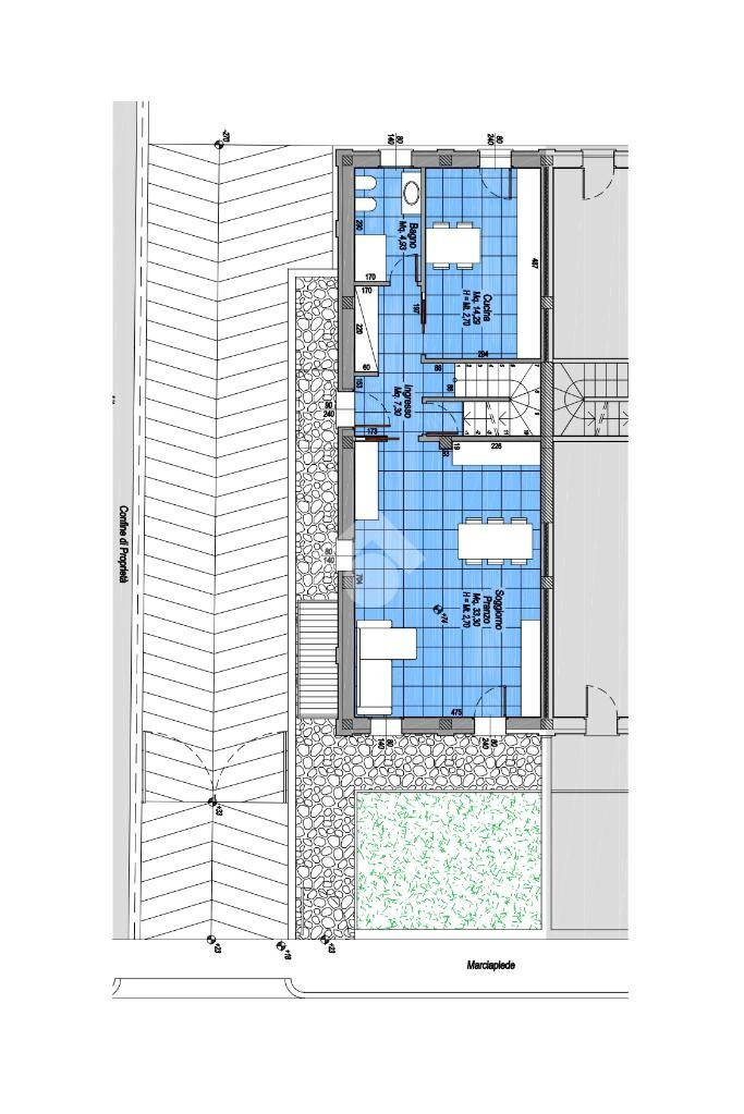 Porzione di casa Via Madre Teresa di Calcutta, Roncofreddo - planimetria 1