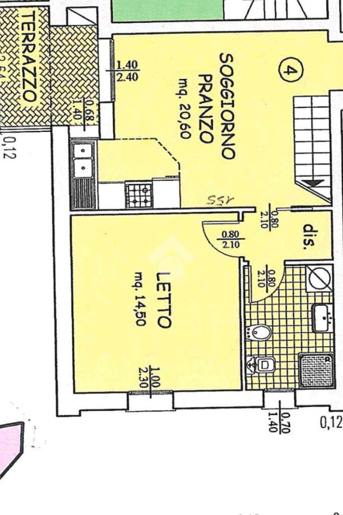 Trilocale Via Antonio Cugini, Reggio nell'Emilia - planimetria 1