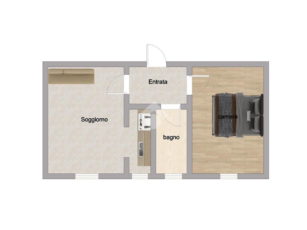 Bilocale Via V. Angeli, Cesena - planimetria 1