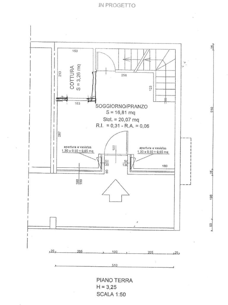 Two-room apartment Via Mari Ida, Noceto - floor plans 1